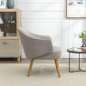 Iris Clay Accent Chair side on lifestyle image of the chair