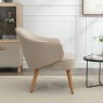 Iris Sand Accent Chair side on lifestyle image of the chair