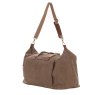 Woodbridge Large Brown Canvas Holdall angled image of the holdall on a white background