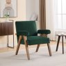 Leoni Accent Chair lifestyle image of the chair in bottle green