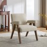 Leoni Accent Chair lifestyle image of the chair in hessian