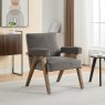 Leoni Accent Chair lifestyle image of the chair in taupe