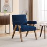 Leoni Accent Chair lifestyle image of the chair in royal blue