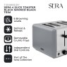 Tower Sera 4 Slice Toaster Smoked Grey Details