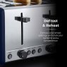 Tower Sera 4 Slice Toaster Midnight Blue Defrost Reheat