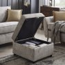 Rafferty Storage Footstool lifestyle image of the footstool open showing storage space