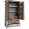 Blickling Large Larder Unit angled image of the unit with open doors on a white background