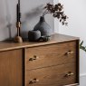 G Plan Marlow Walnut Wide Sideboard close up lifestyle image of the sideboard