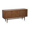 G Plan Marlow Walnut Wide Sideboard angled image of the sideboard on a white background