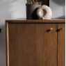 G Plan Marlow Walnut Display Cabinet close up lifestyle image of the cabinet