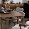 G Plan Marlow Walnut 2.1m Extending Dining Table close up lifestyle image of the table