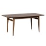 G Plan Marlow Walnut 2.1m Extending Dining Table image of the table not extended on a white background