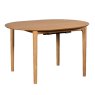 G Plan Winchester 1.8m Oval Extending Dining Table angled image of the table not extended on a white background