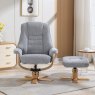Aldiss Own Sardinia Dove Fabric Chair and Stool Set