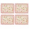 Cath Kidston Strawberry 4 Pack Of Rectangular Placemats