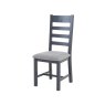 Heritage Editions Blue Ladder Back Dining Chair angled image of the chair on a white background