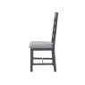 Heritage Editions Blue Ladder Back Dining Chair side on image of the chair on a white background