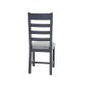 Heritage Editions Blue Ladder Back Dining Chair image of the back of the chair on a white background
