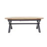 Heritage Editions Blue 2.25m Oval Extending Dining Table image of the table on a white background