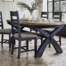 Heritage Editions Blue 2.25m Oval Extending Dining Table lifestyle image of the table