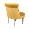 Monty Mustard Accent Chair image of the back of the chair on a white background