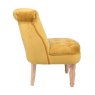 Monty Mustard Accent Chair side on image of the chair on a white background