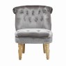Monty Silver Accent Chair front on image of the chair on a white background