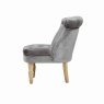 Monty Silver Accent Chair side on image of the chair on a white background