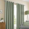 Sundour Amberley Sage green Eyelet Curtains