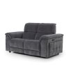 Drake 2 Seater Power Recliner Sofa With Head Tilt angled image of the sofa on a white background
