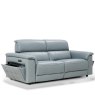 Drake 3 Seater Power Recliner Sofa With Head Tilt angled image of the sofa with storage on a white background