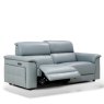 Drake 3 Seater Power Recliner Sofa With Head Tilt angled image of the sofa with foot rest out on a white background