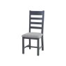Heritage Editions Blue 2.25m Extending Oval Dining Table And 4 Ladder Back Chairs image of the chair on a white background