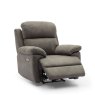 Darwin Recliner Chair With Head Tilt angled image of the chair with foot rest up on a white background