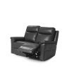 Franklin 2 Seater Recliner Sofa angled image of the sofa with foot res up on a white background