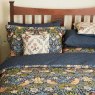 Morris & Co Strawberry Thief Indigo Duvet Cover Set close up