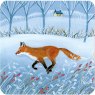 Otter House RSPB Wintry Hare And Fox Luxury Xmas Cards design 2 of a fox