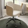 Roma Fabric Office Chair lifestyle image of the oak coloured chair
