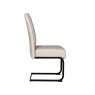 Daiva Natural Dining Chair With Black Base side on image of the chair on a white background