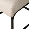 Daiva Natural Dining Chair With Black Base close up image of the chair on a white background