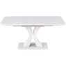Daiva Greige 1.2m Extending Dining Table front on image of the table on a white background