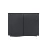 Daiva Charcoal 2 Door Sideboard With LED Lights front on image of the sideboard on a white background