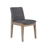 Falun Dark Grey Dining Chair Pair angled image of the chair on a white background