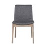 Falun Dark Grey Dining Chair Pair front on image of the chair on a white background