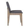 Falun Dark Grey Dining Chair Pair side on image of the chair on a white background