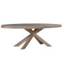 Falun Oval Dining Table side on image of the table on a white background