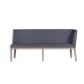 Falun Dark Grey Long Corner Bench front on image of the bench on a white background