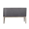 Falun Dark Grey Short Bench image of the back of the bench on a white background