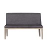 Falun Dark Grey Short Bench front on image of the bench on a white background