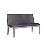 Falun Dark Grey Short Bench angled image of the bench on a white background